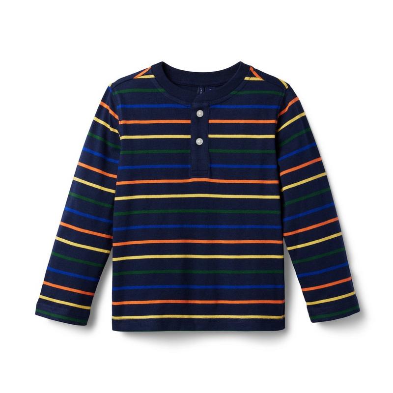 Striped Henley Tee - Janie And Jack